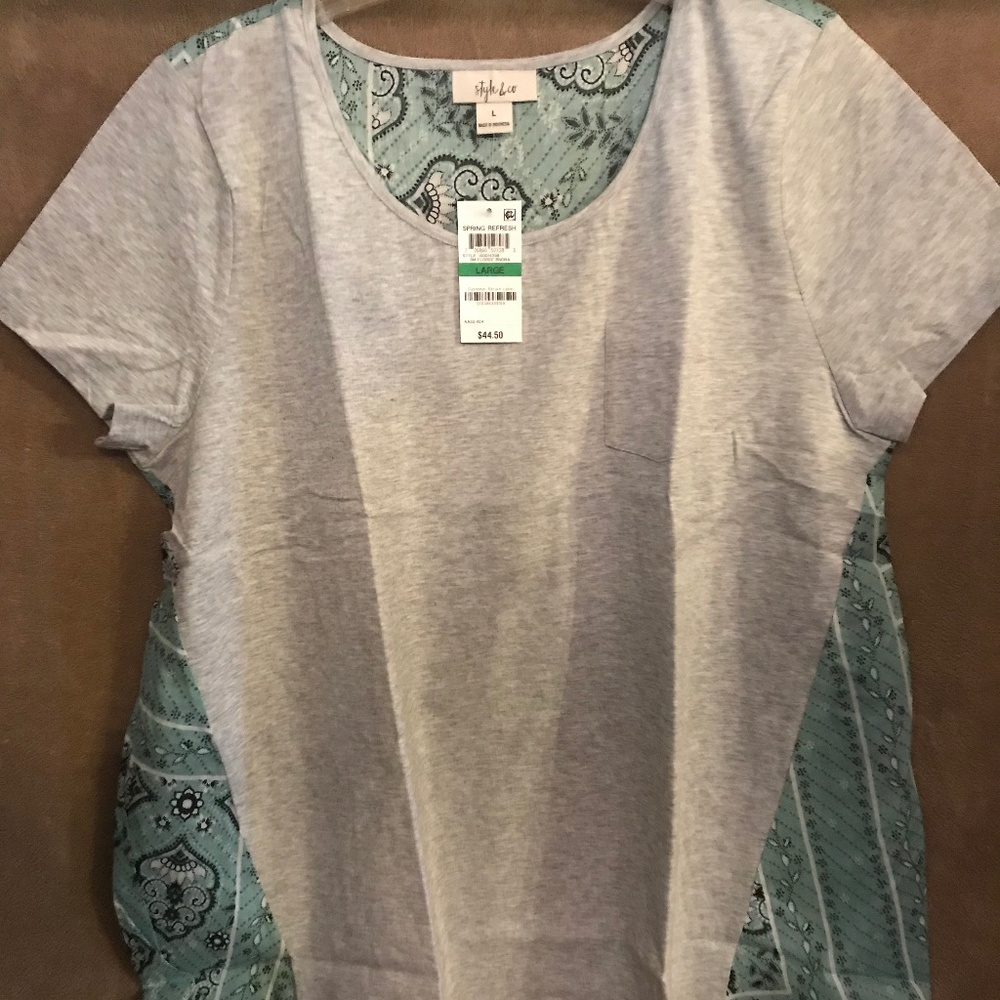 Large Grey 'bandanna' T-shirt